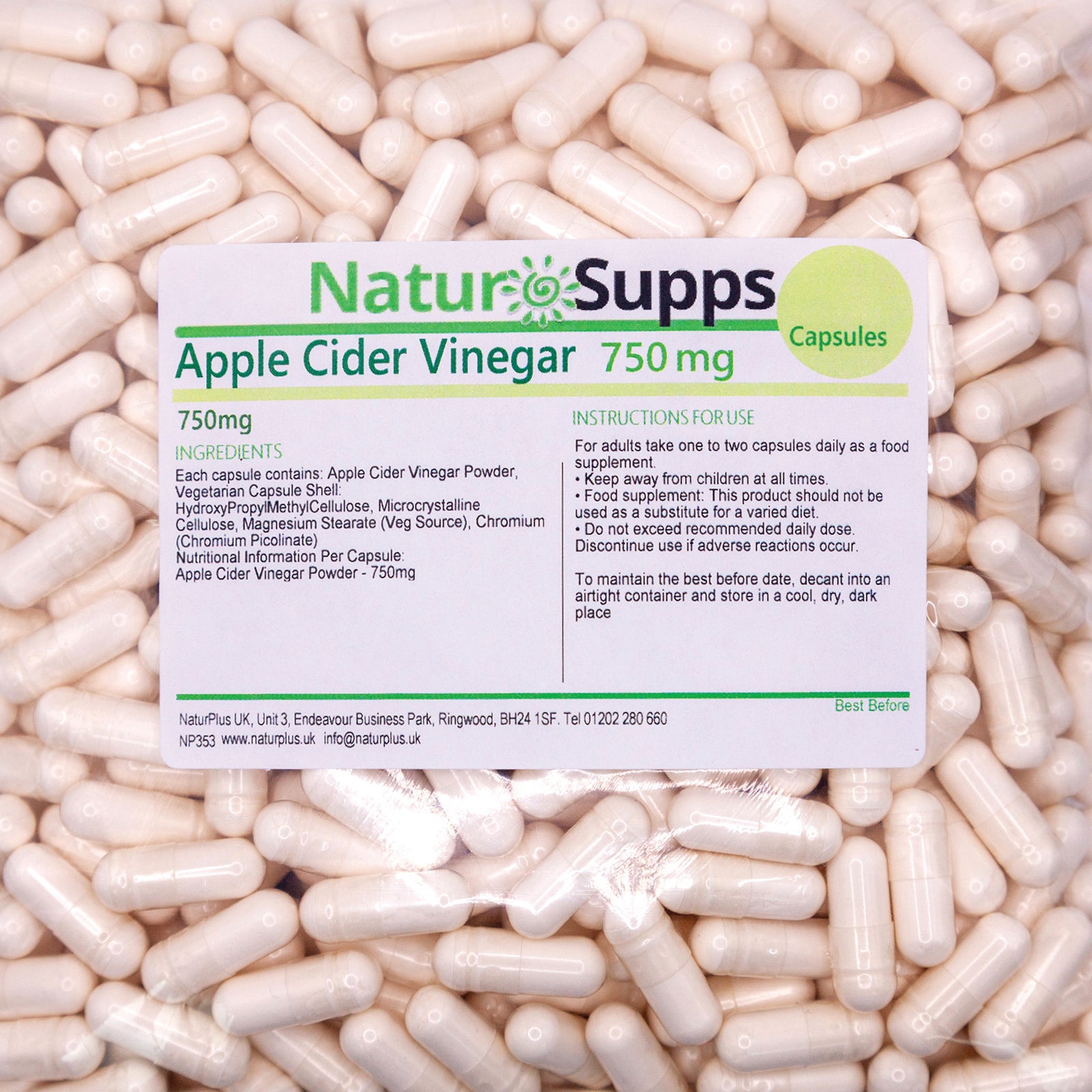 Apple Cider Vinegar Capsules 750mg