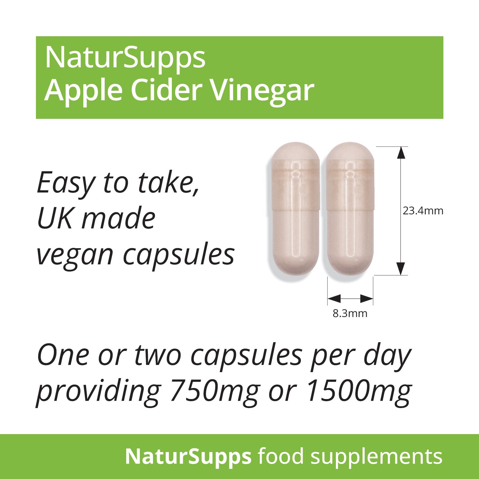 Apple Cider Vinegar Capsules 750mg