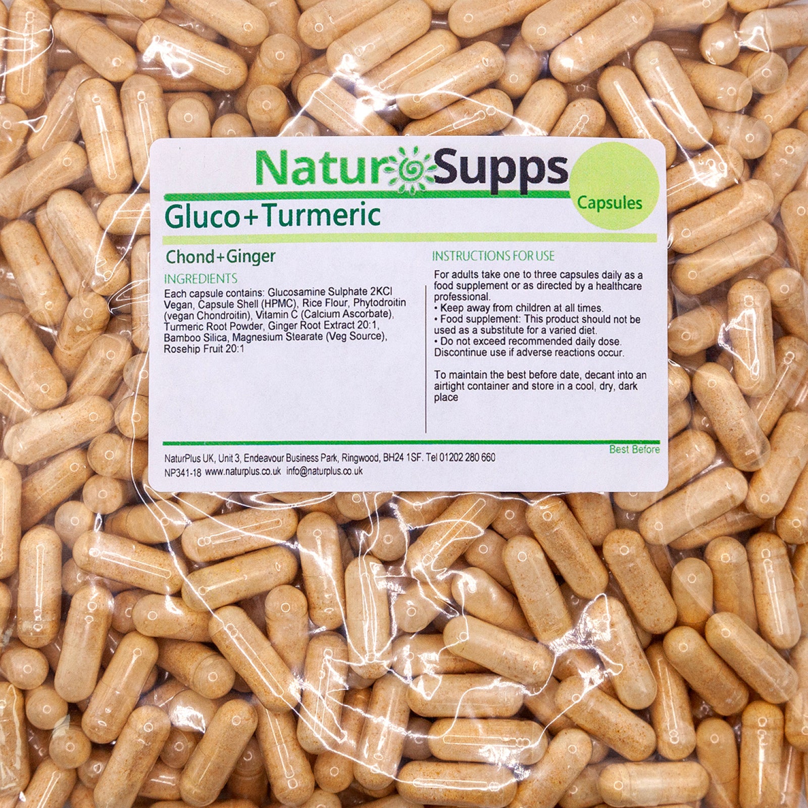 Glucosamine, Chondroitin, Vitamin C & Turmeric Complex Capsules