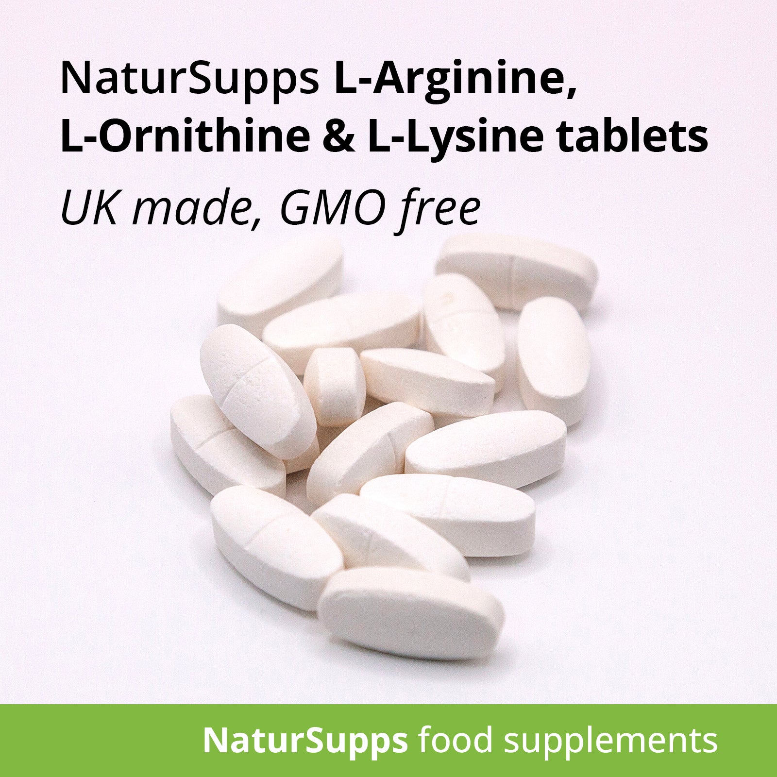 L-Arginine, L-Lysine, L-Ornithine 800mg tablets