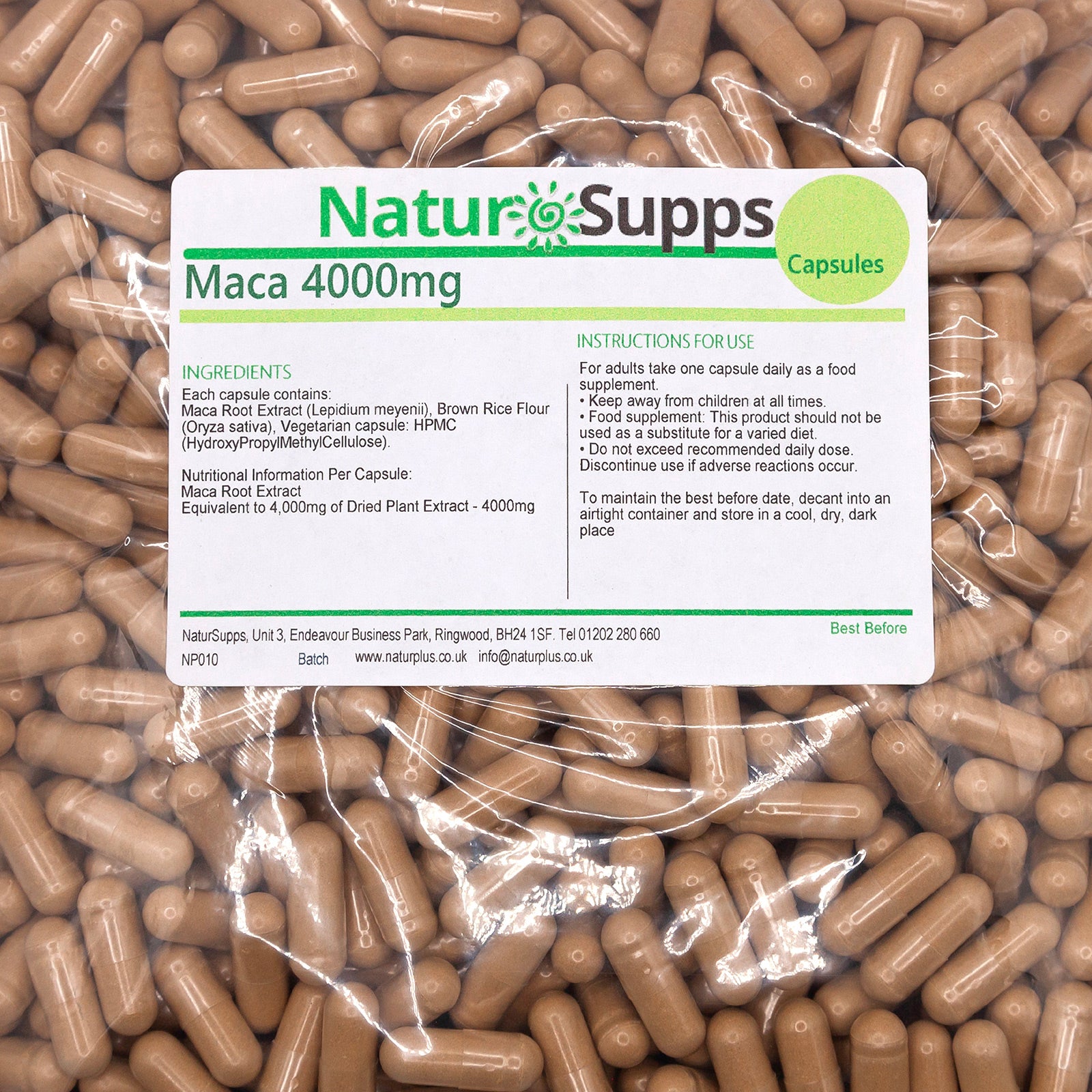 Maca Root Powder Capsules 4000mg