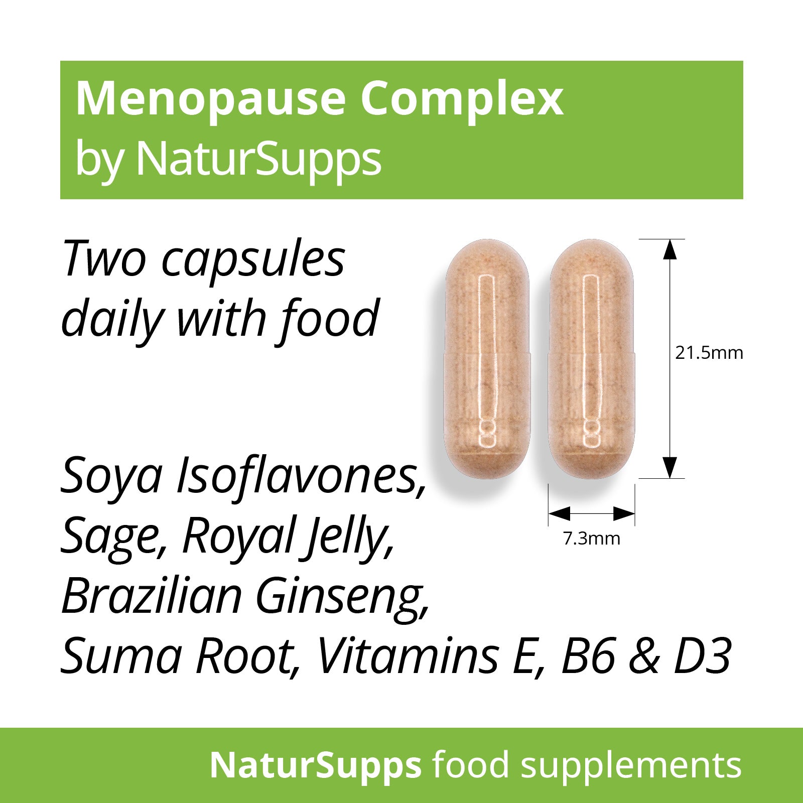 Menopause, SOYA Isoflavones with Sage, Ginseng & Royal Jelly, MenoControl Capsules