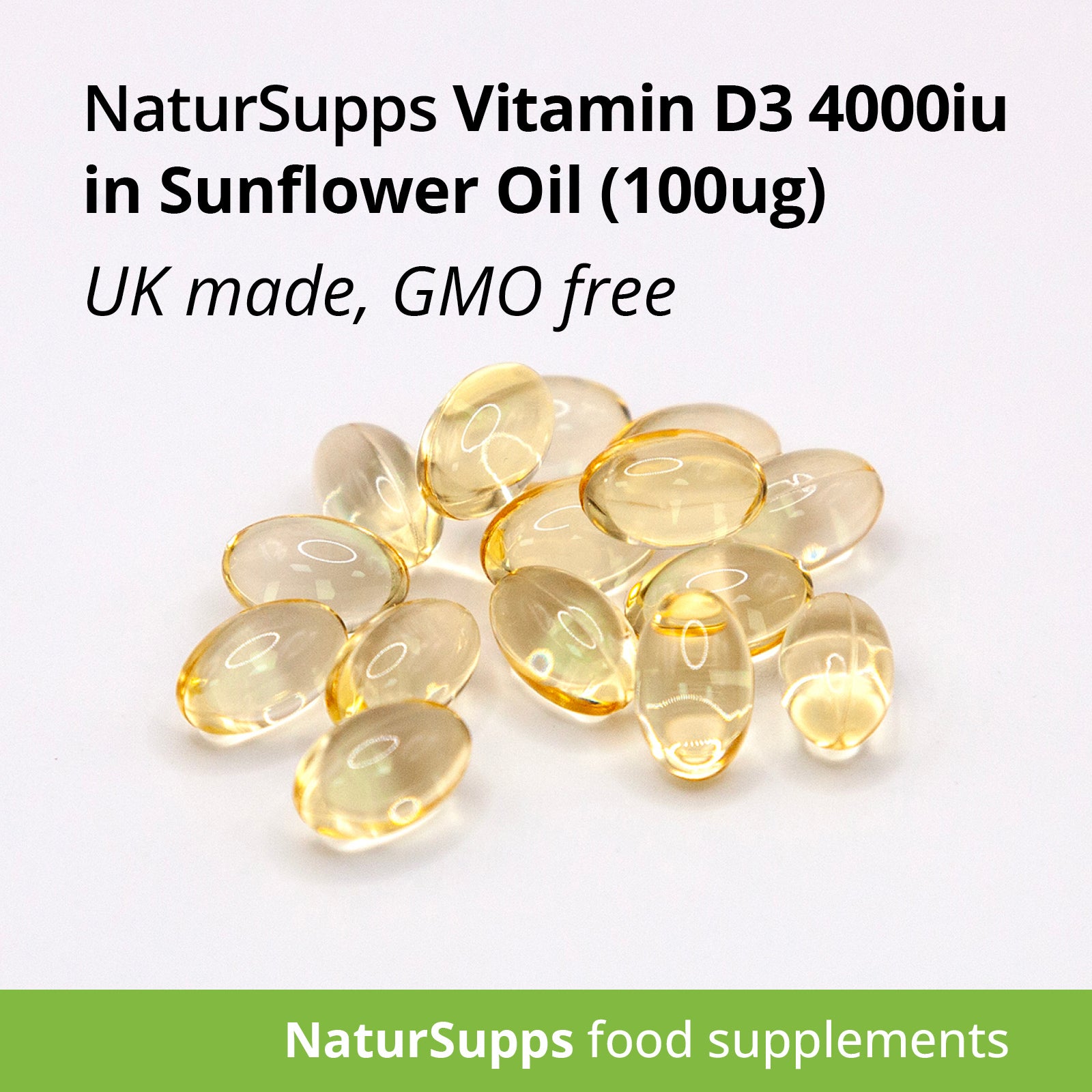 Vitamin D3 4000 iu Liquid Capsules, Vitamin D Supplements for Bones, Muscle Function & Immune System