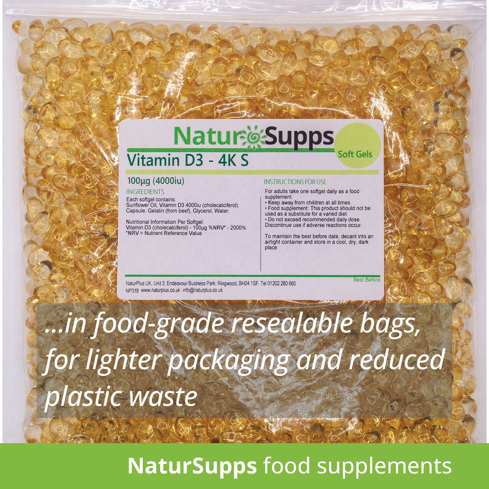 Vitamin D3 4000 iu Liquid Capsules, Vitamin D Supplements for Bones, Muscle Function & Immune System