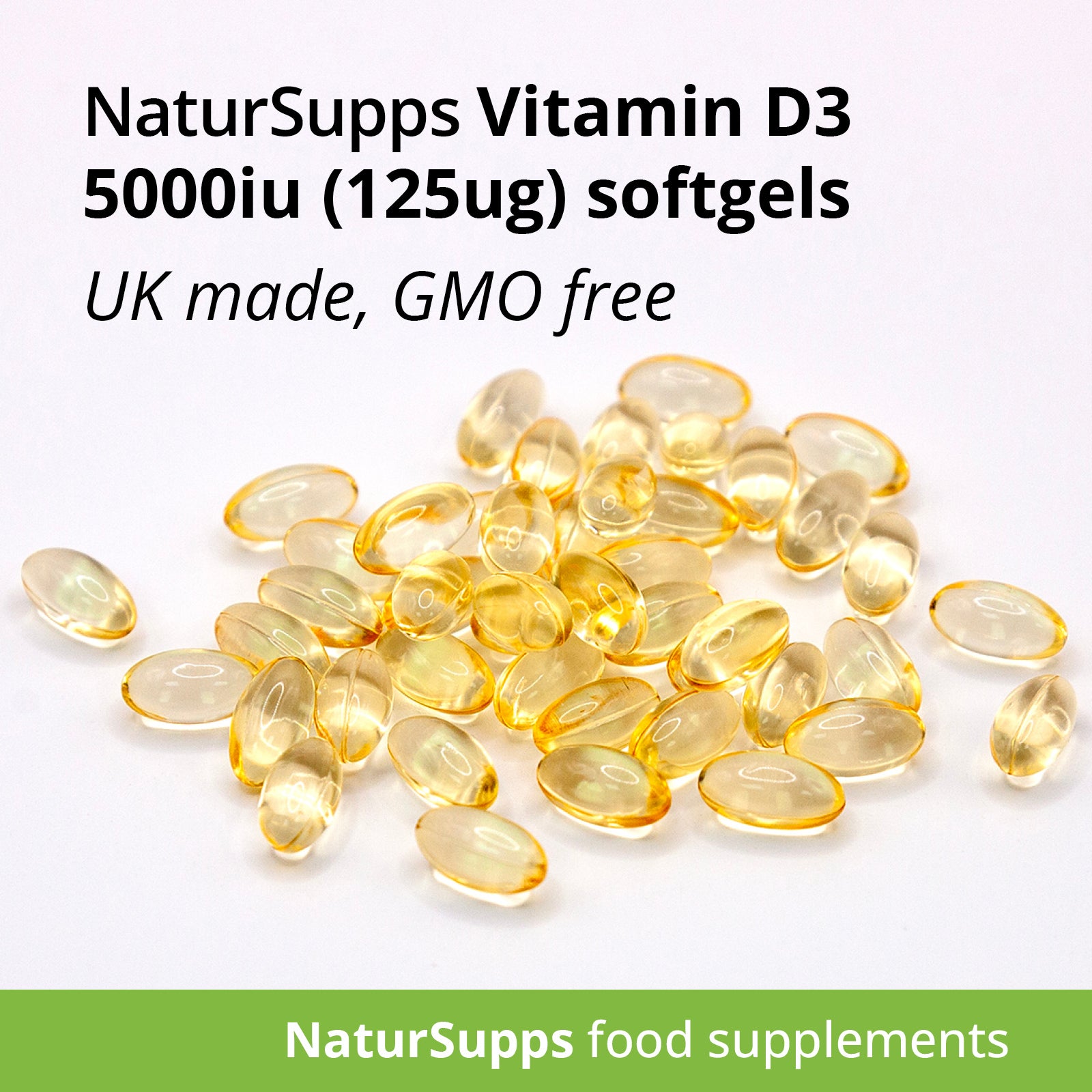 Vitamin D3 5000 iu Capsules, Cholecalciferol Vitamin D Supplements for Bones, Immune System & Muscle Function