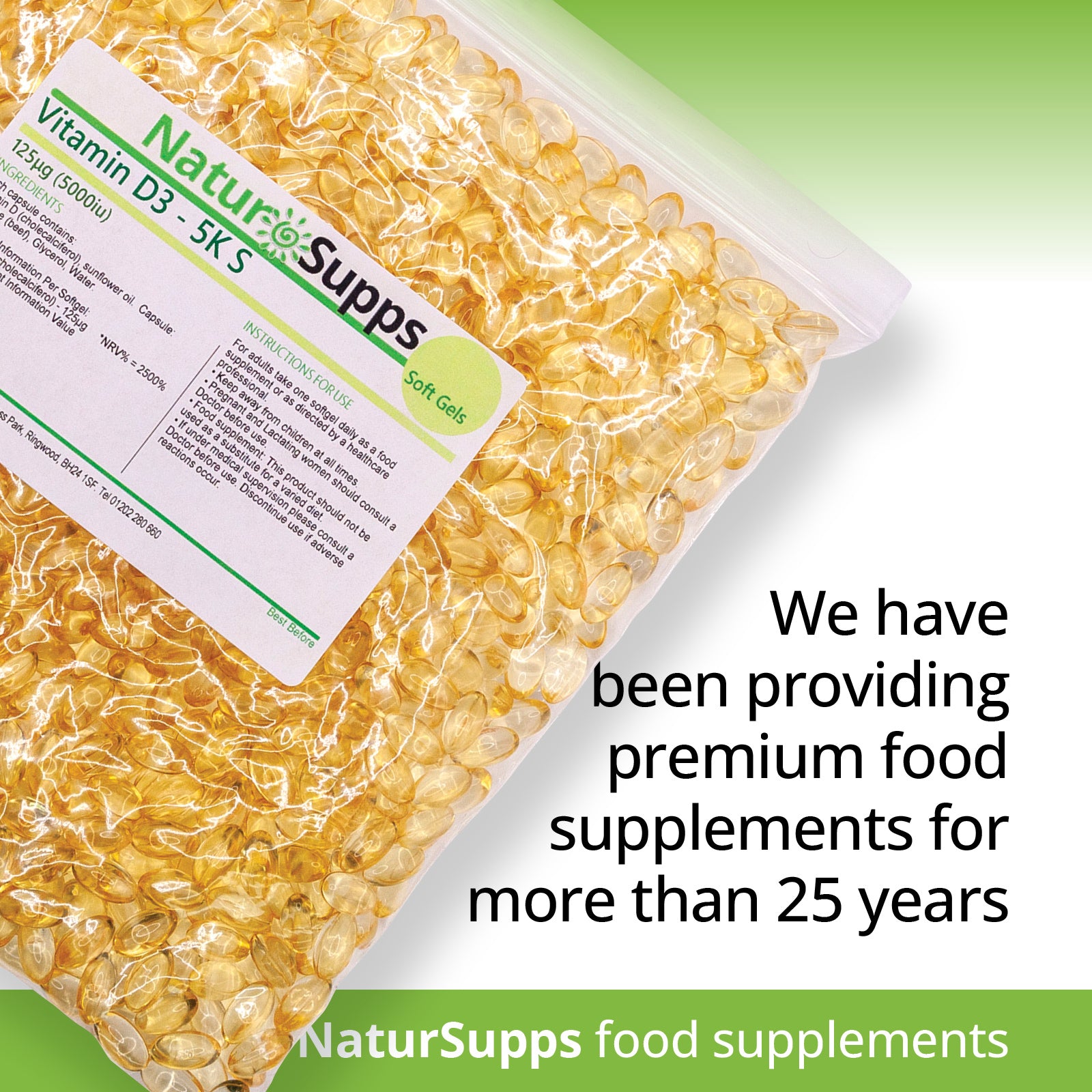 Vitamin D3 5000 iu Capsules, Cholecalciferol Vitamin D Supplements for Bones, Immune System & Muscle Function