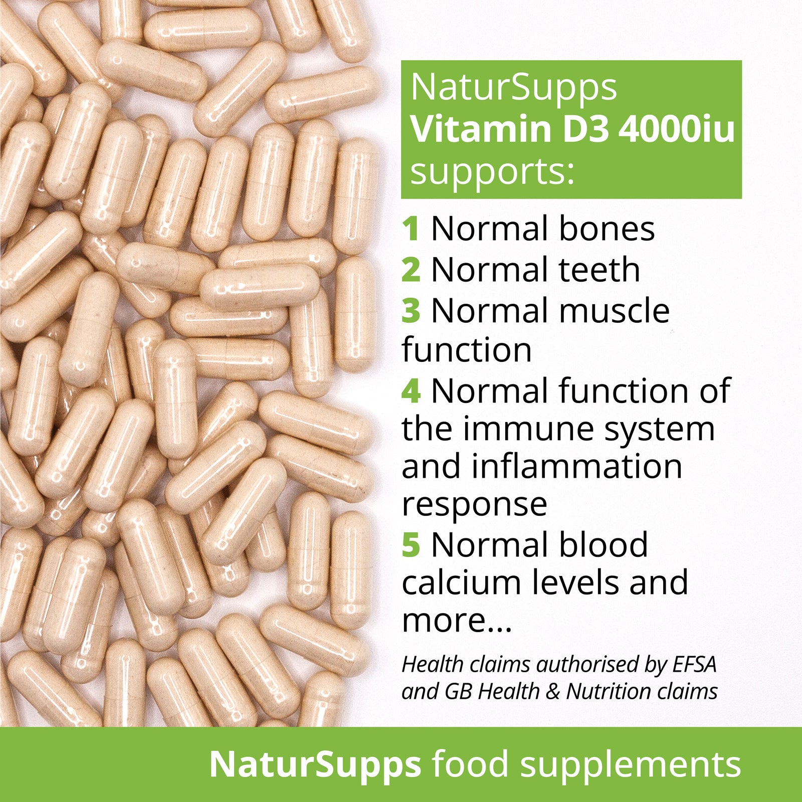 Vitamin D3 4.000iu and Vitamin K2 Capsules