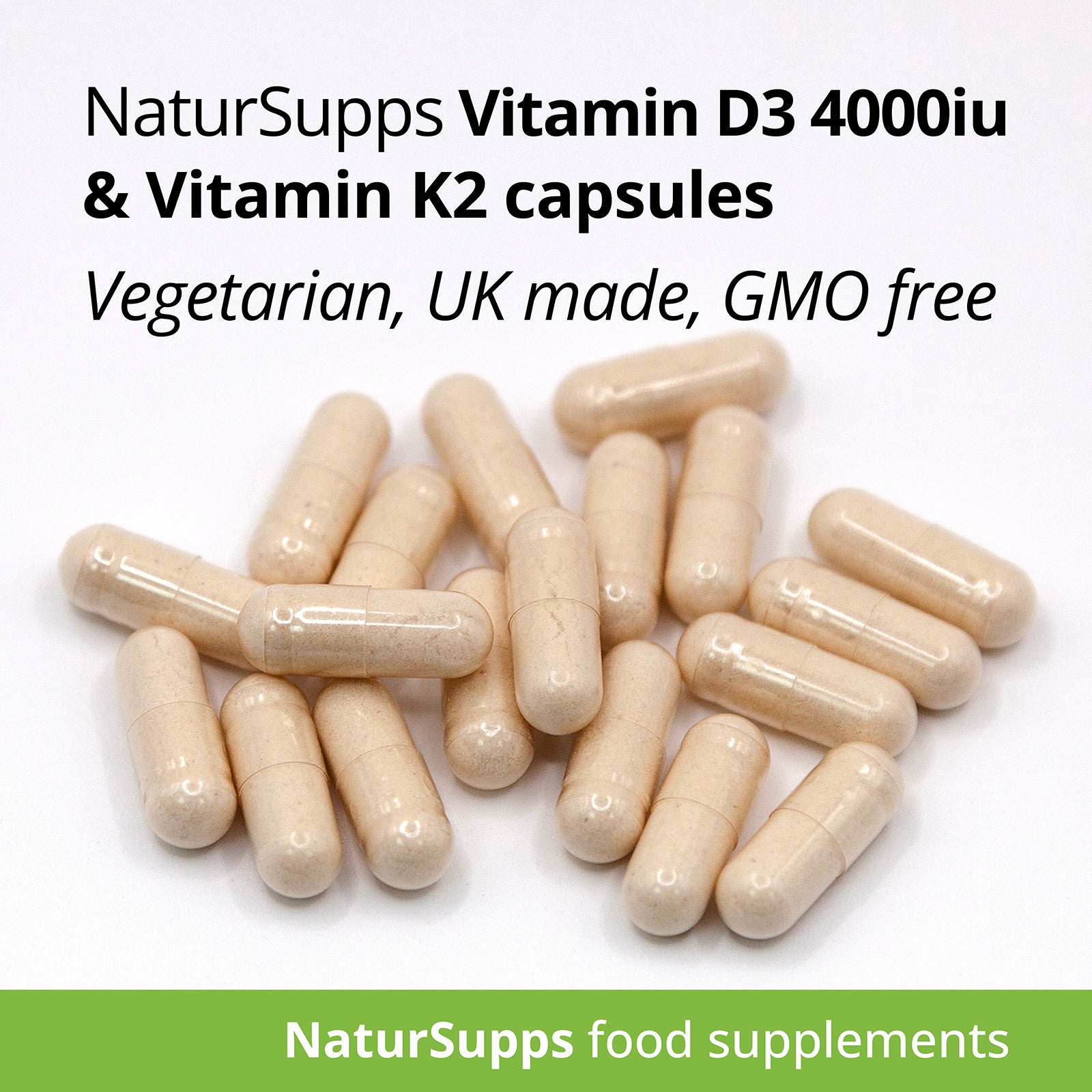Vitamin D3 4.000iu and Vitamin K2 Capsules
