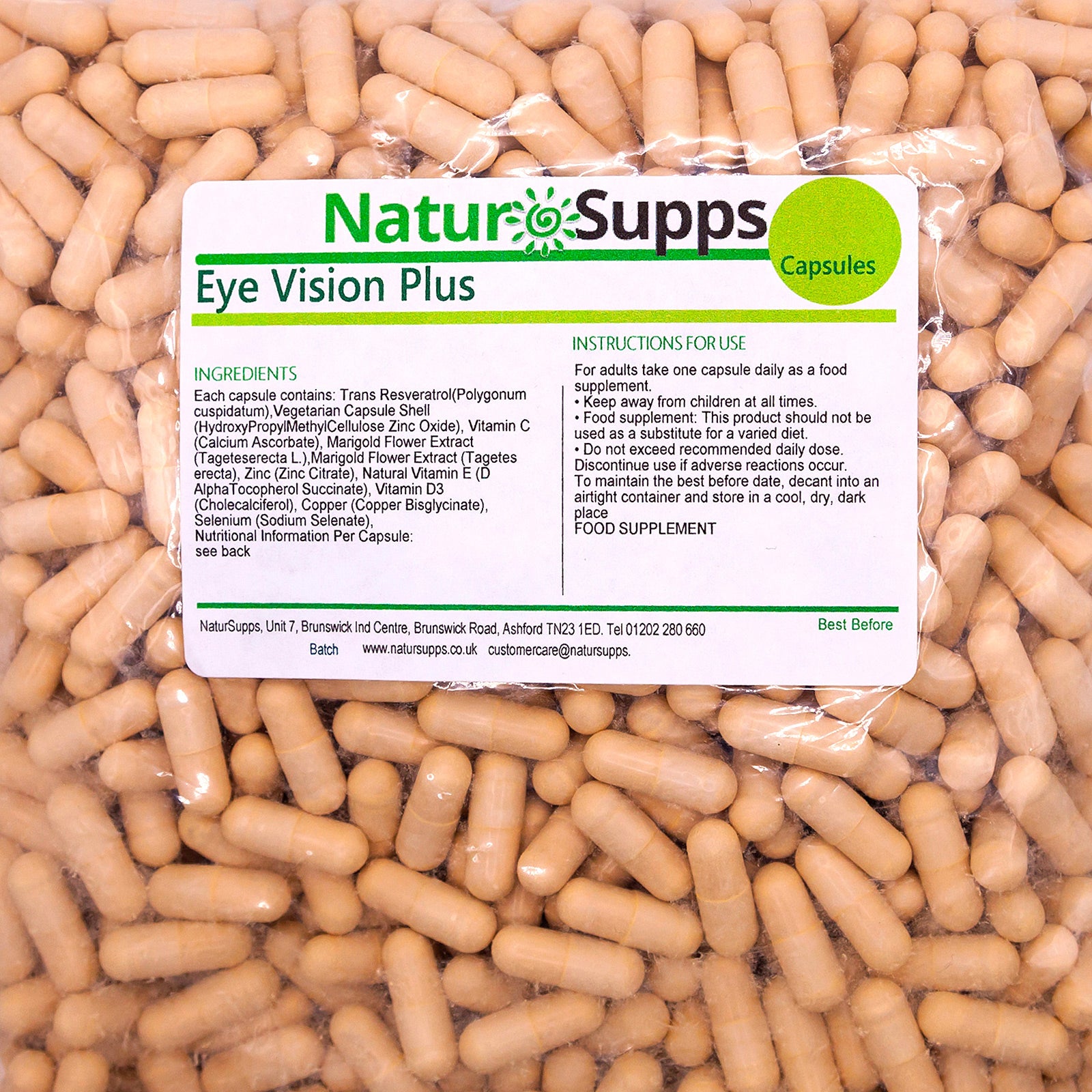 Eye Health Complex Capsules with Lutein