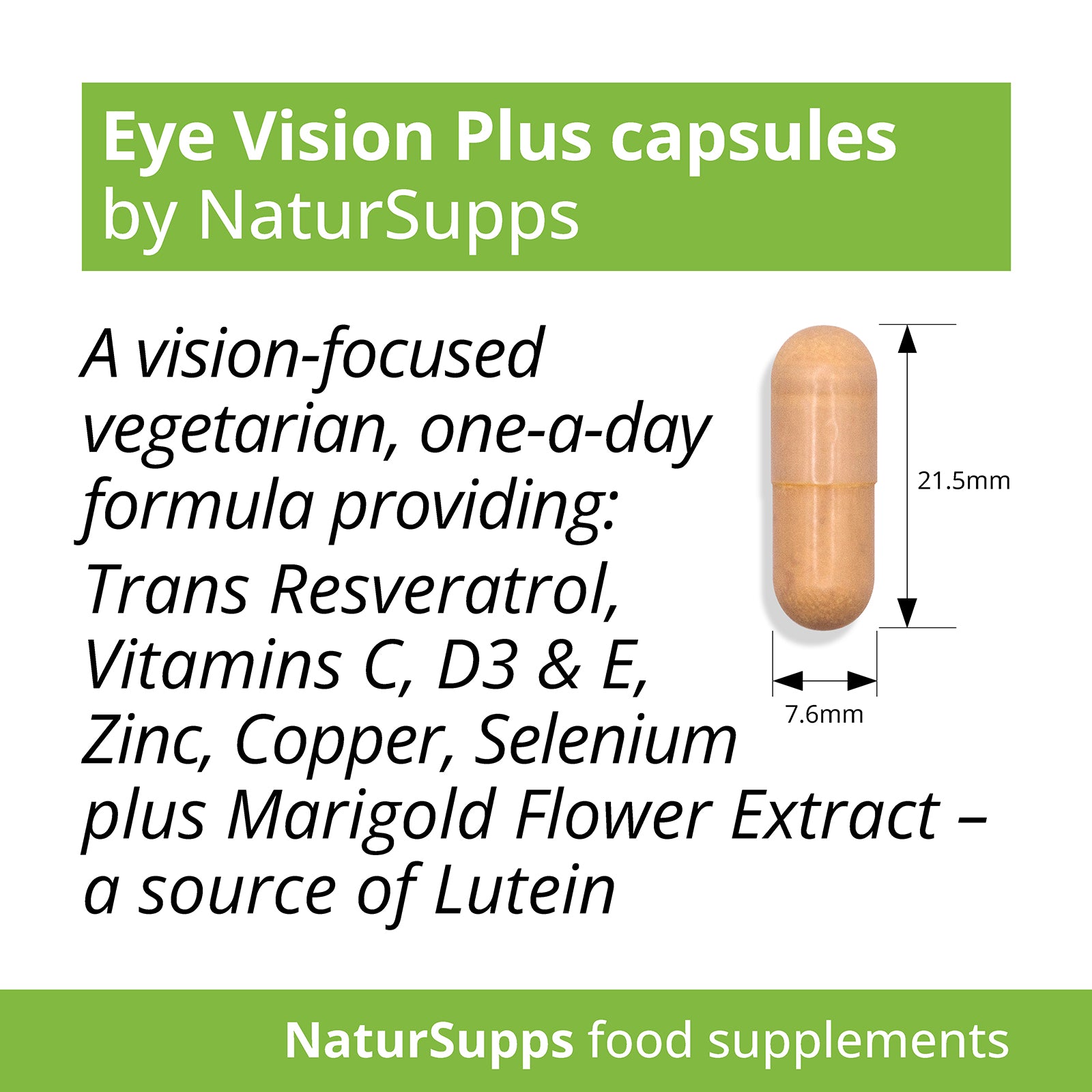 Eye Health Complex Capsules with Lutein