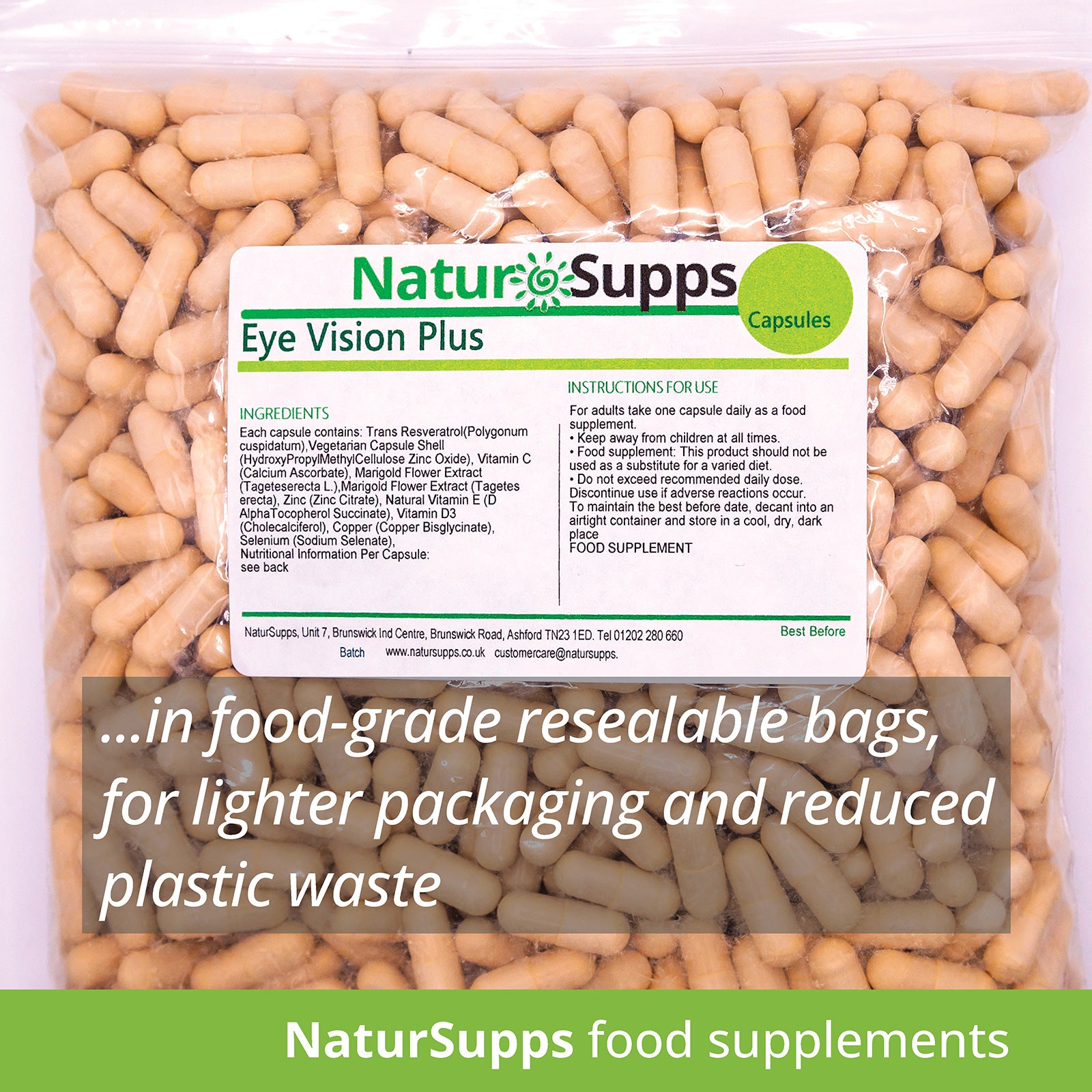 Eye Health Complex Capsules with Lutein