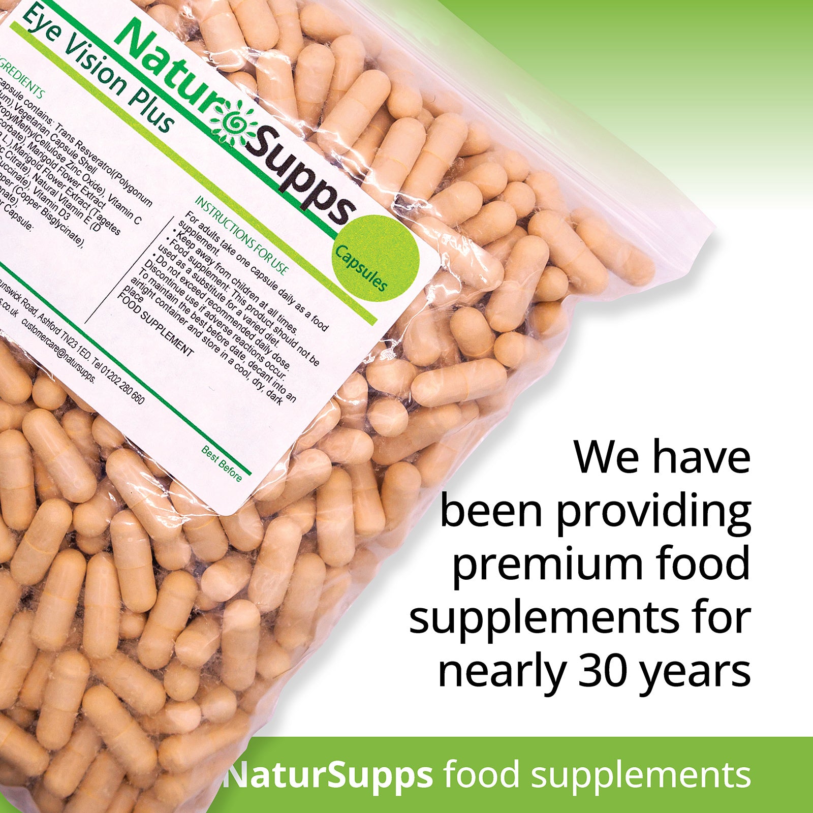 Eye Health Complex Capsules with Lutein
