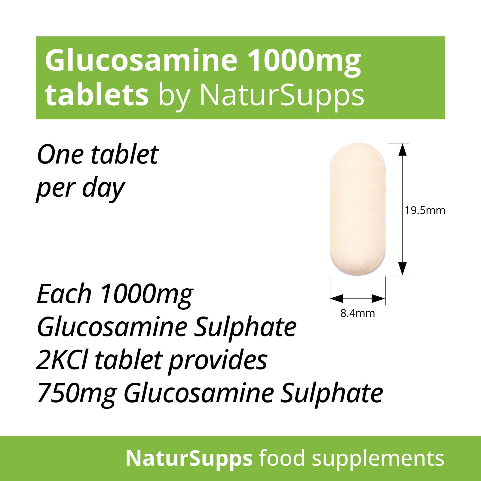 Glucosamine Sulphate 2KCl 1000mg