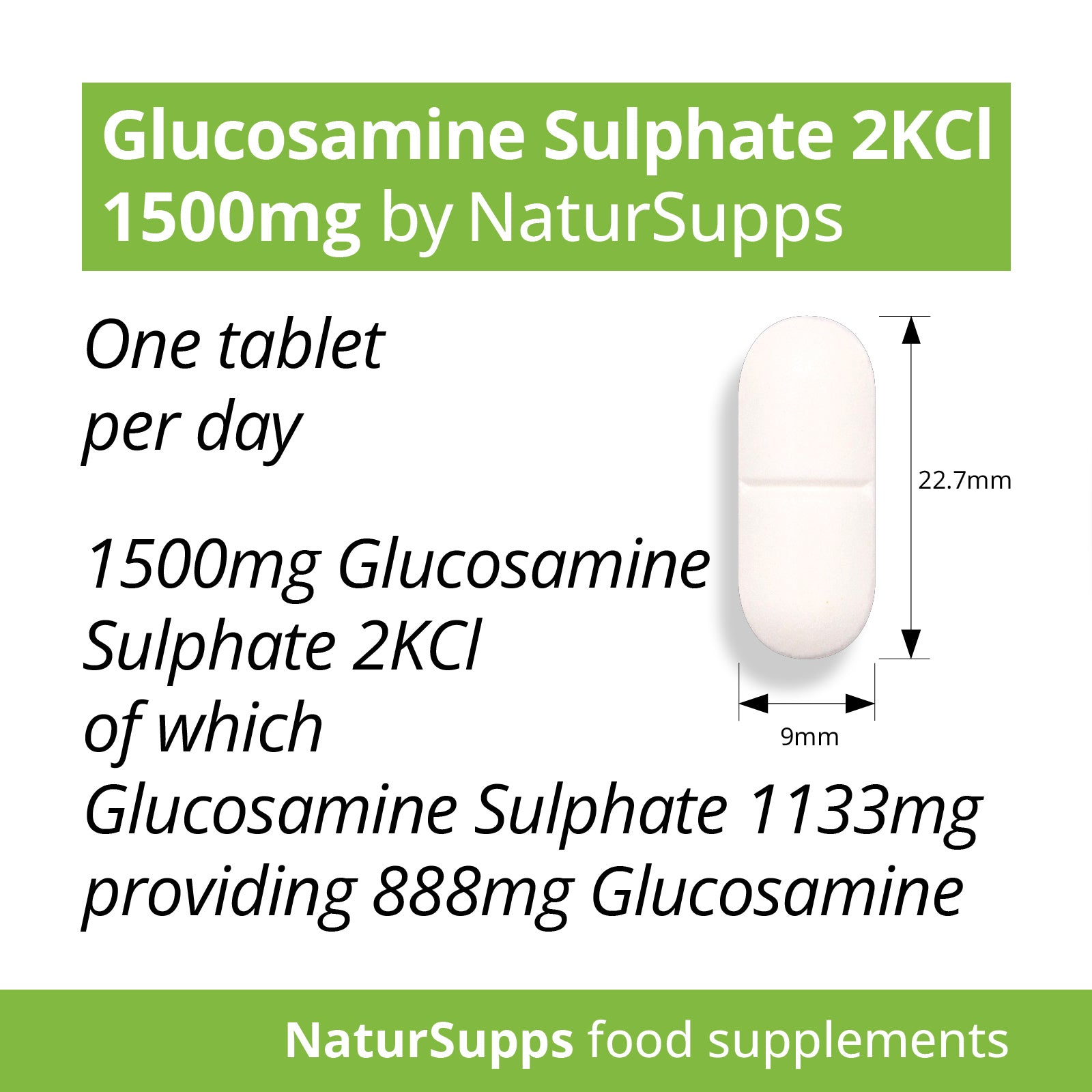 Glucosamine Sulphate 2KCl 1500mg