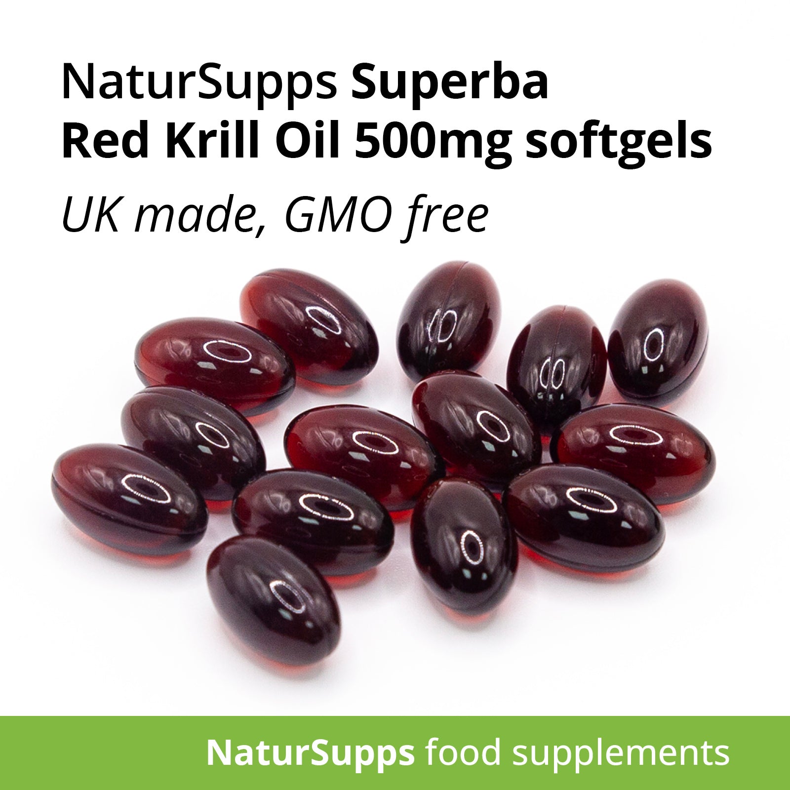 Red Krill Oil Capsules, 500mg - Omega 3 Krill Oil High Phospholipids, DHA, EPA