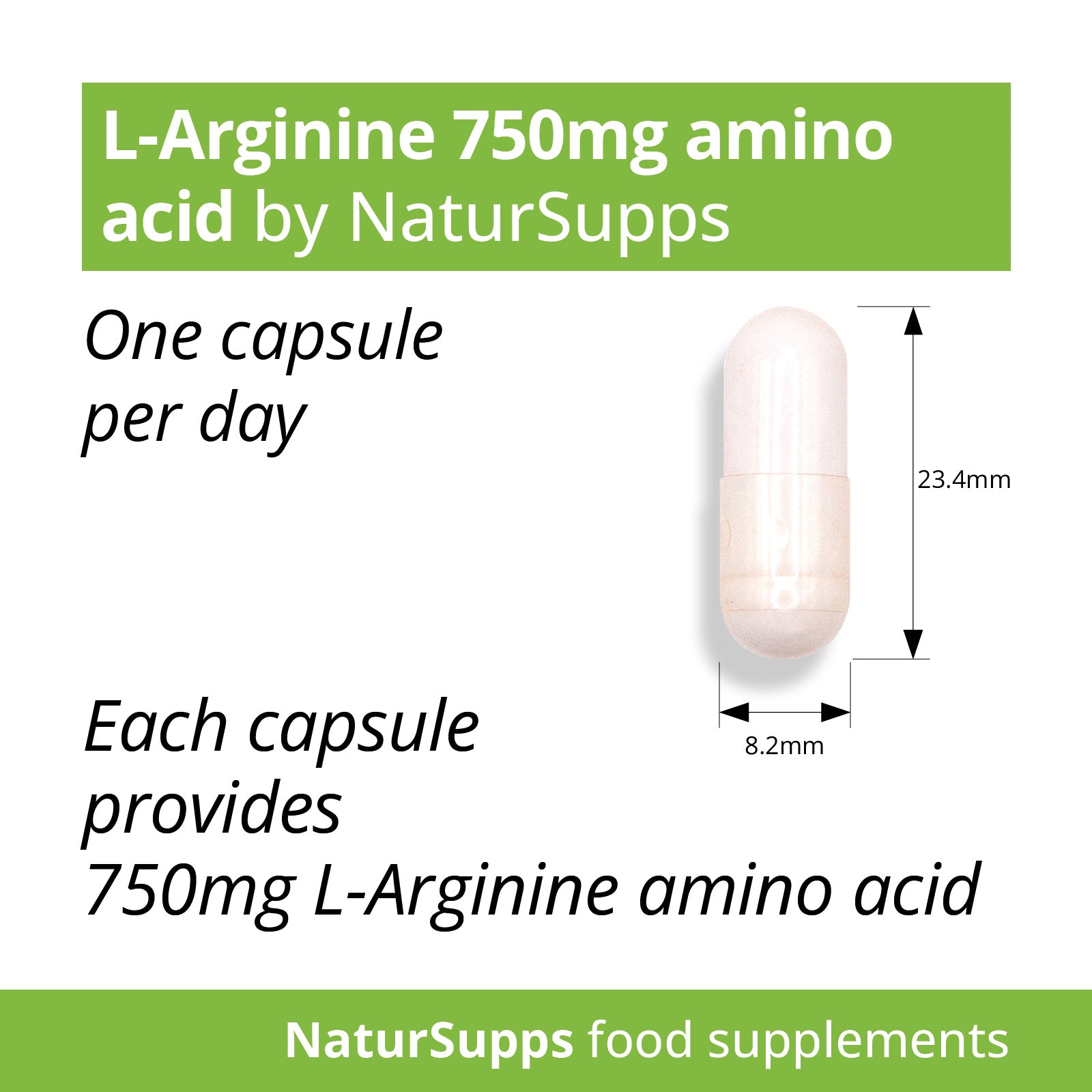 L-Arginine HCL 750mg