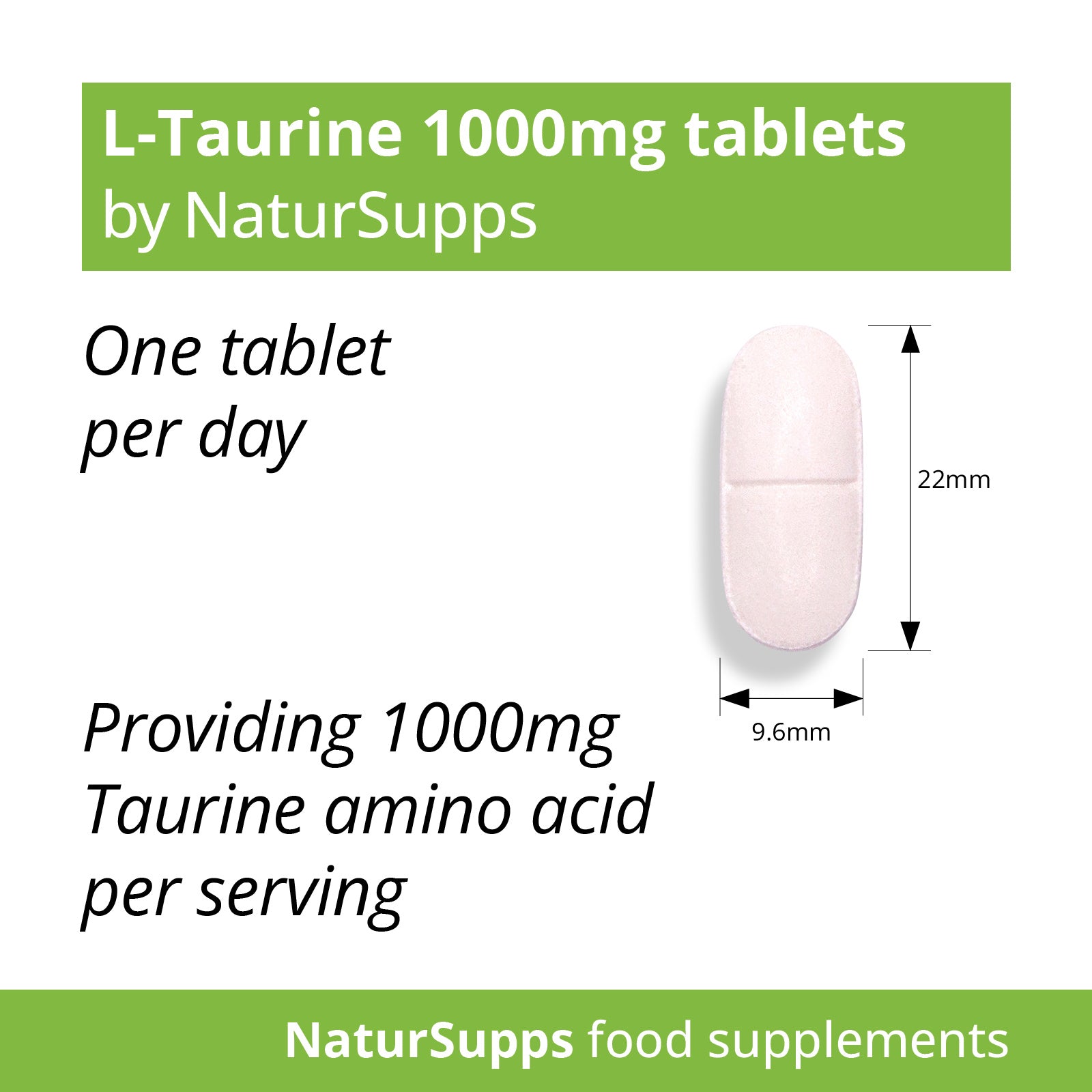 Taurine Tablets High Strength Amino Acid Taurine Supplement 1000mg