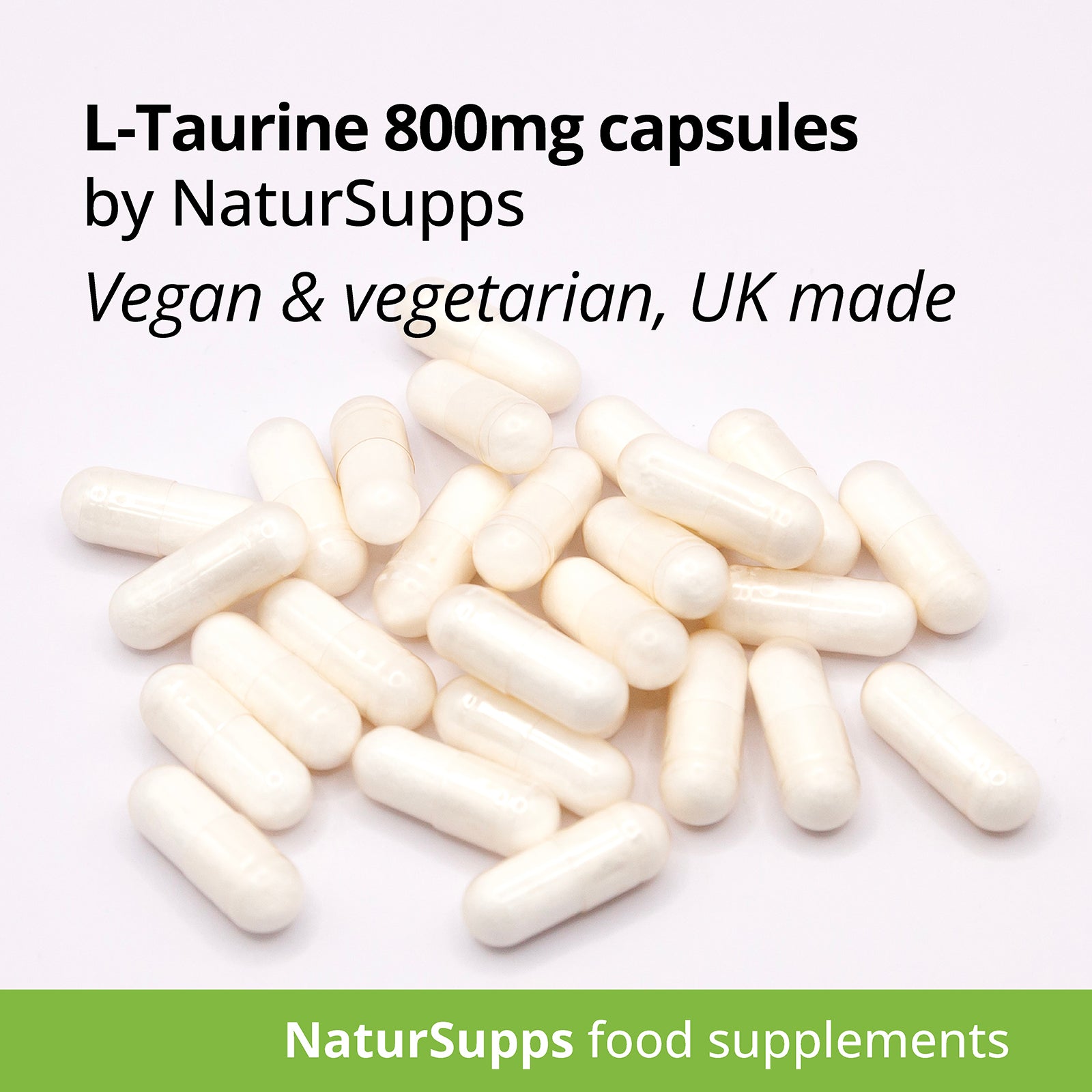 Taurine Capsules High Strength Amino Acid Taurine Supplement 800mg Vegan