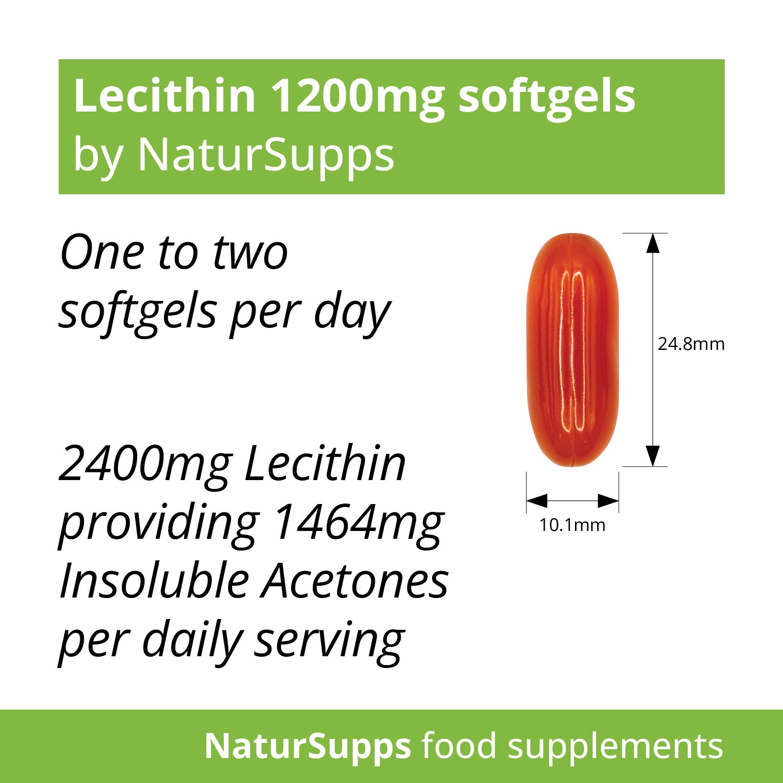 Lecithin 1200mg Capsules, High Absorbtion Soya Lecithin Softgels Supplement, Rich in Phospholipids including Choline