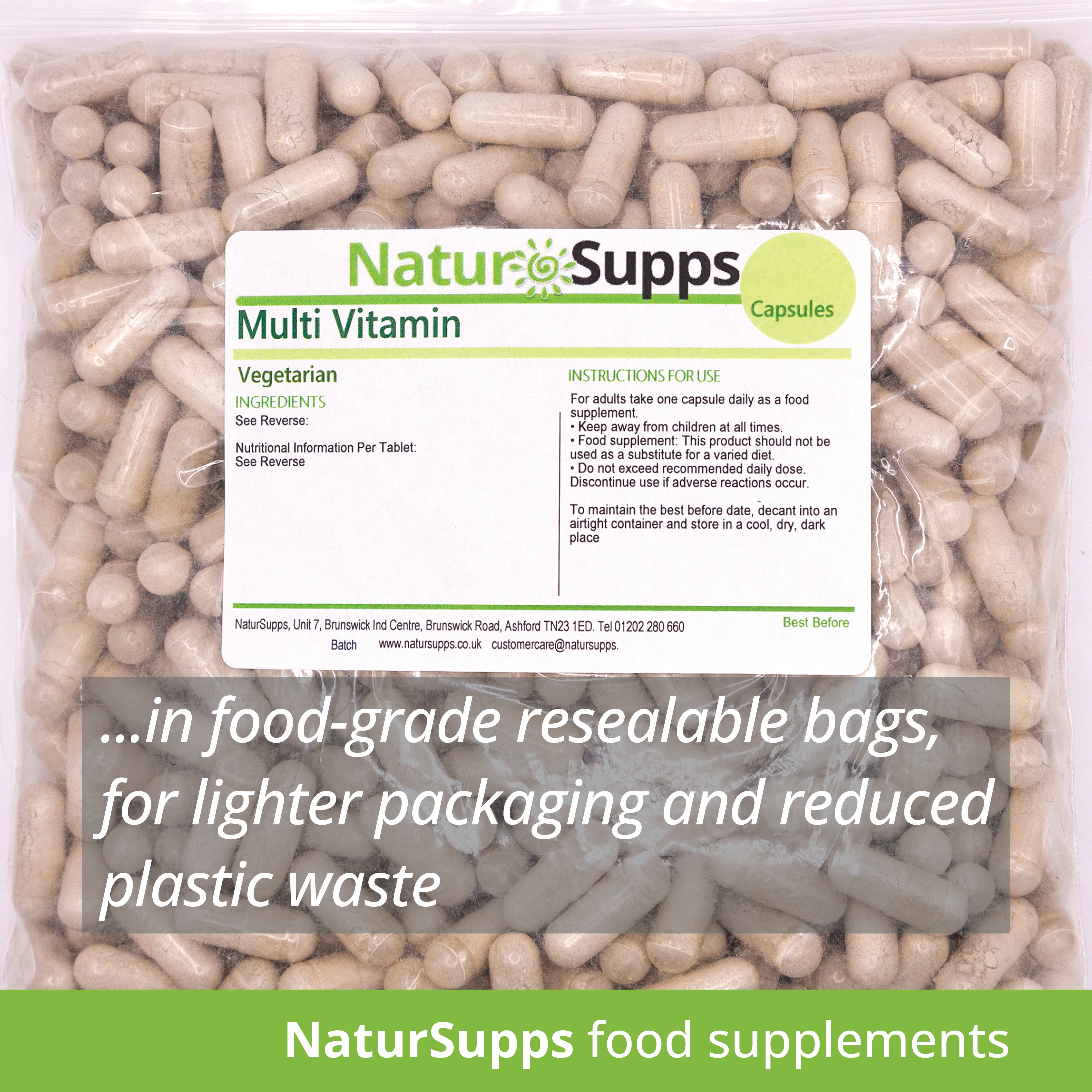 NaturSupps A-Z Multivitamins & Minerals 23 Nutrients One a Day Capsules