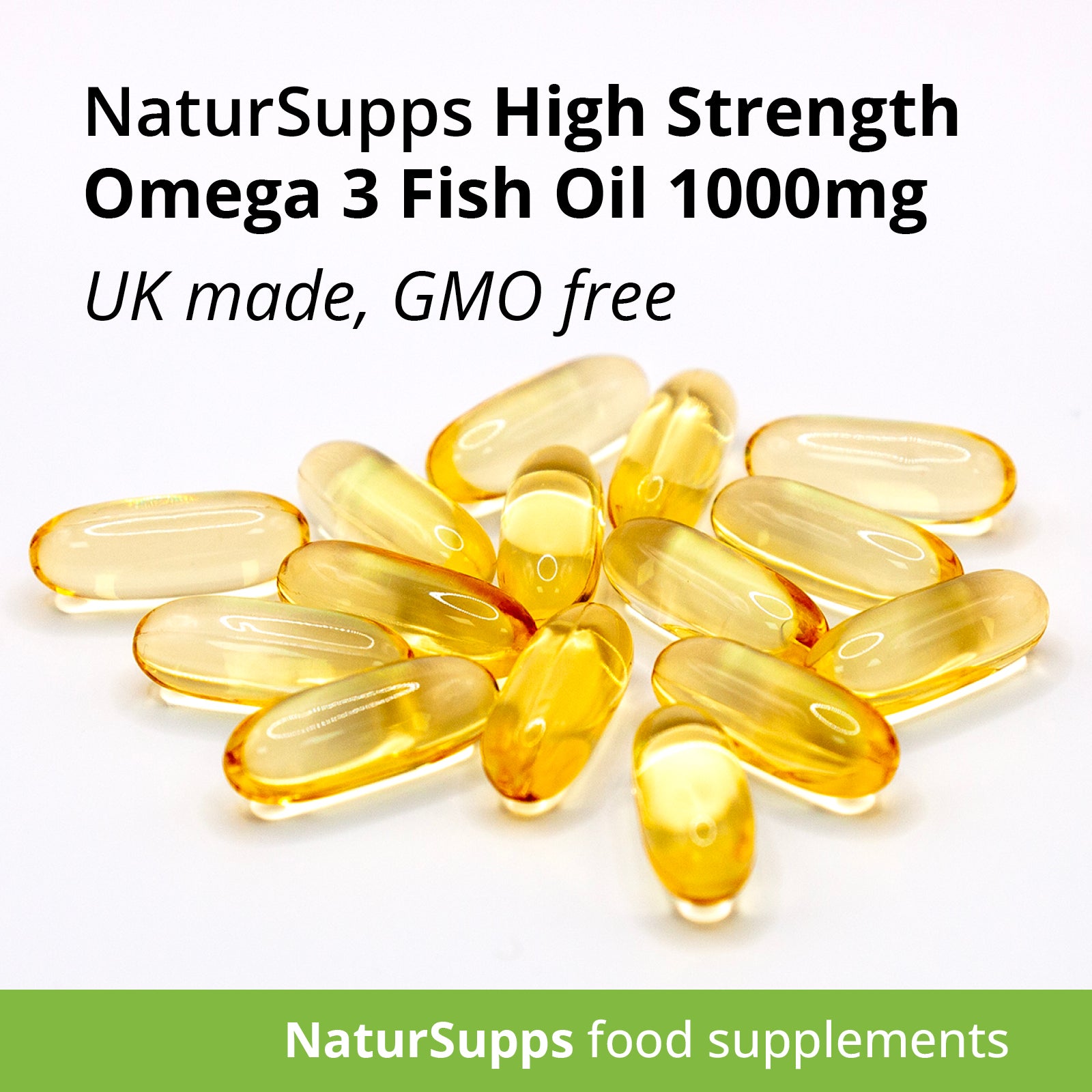 Omega 3 Fish Oil 1000mg Capsules High Strength Omega 3 Fatty Acids DHA and EPA