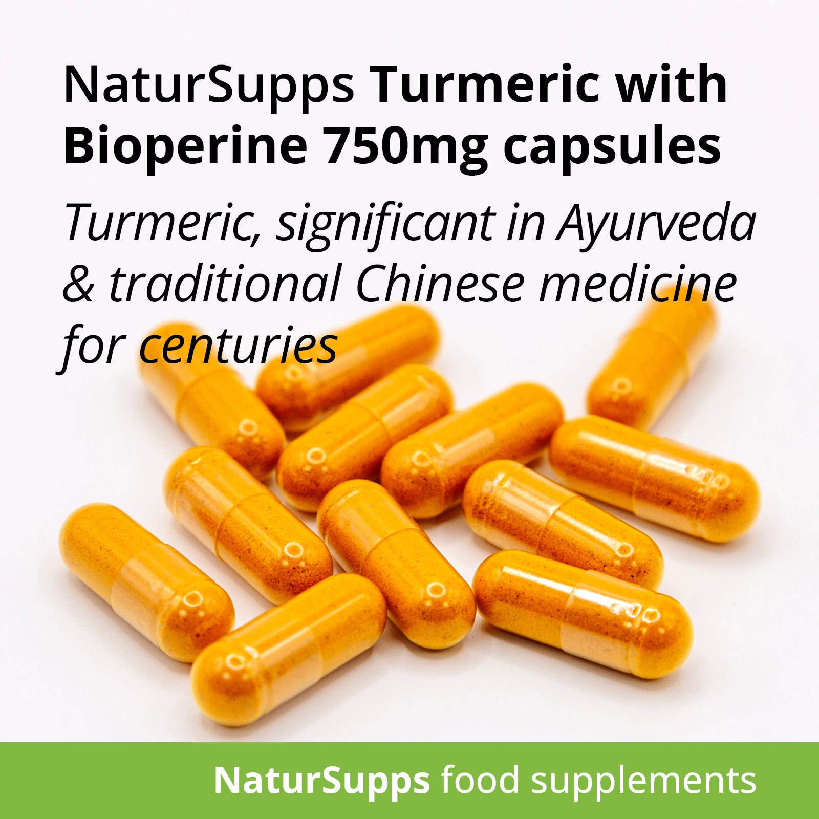 Turmeric Curcumin with BioPerine Black Pepper Extract Complex, Vegetarian & Vegan 750mg Capsules