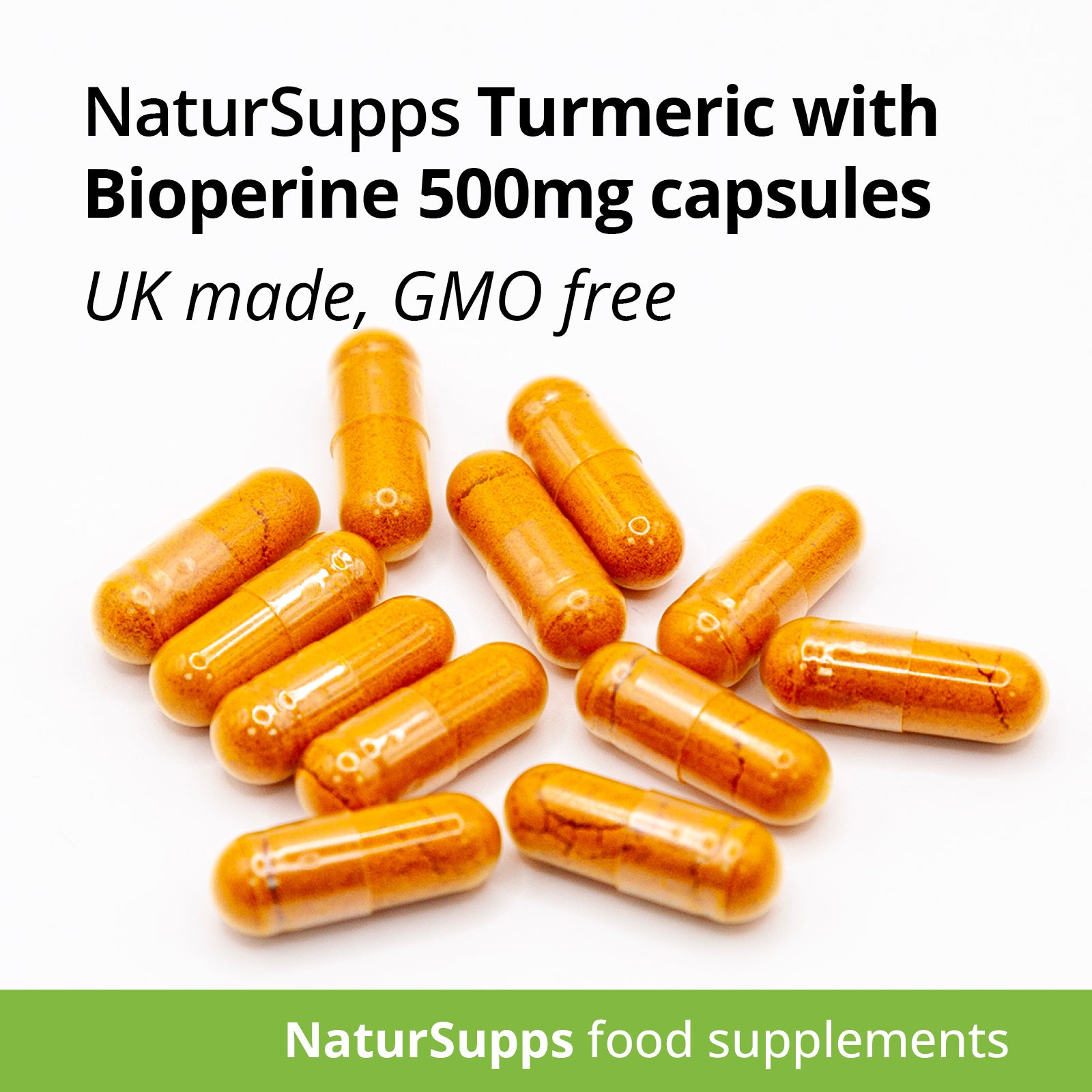 Turmeric Curcumin with BioPerine Black Pepper Extract, Vegetarian & Vegan 500mg Capsules