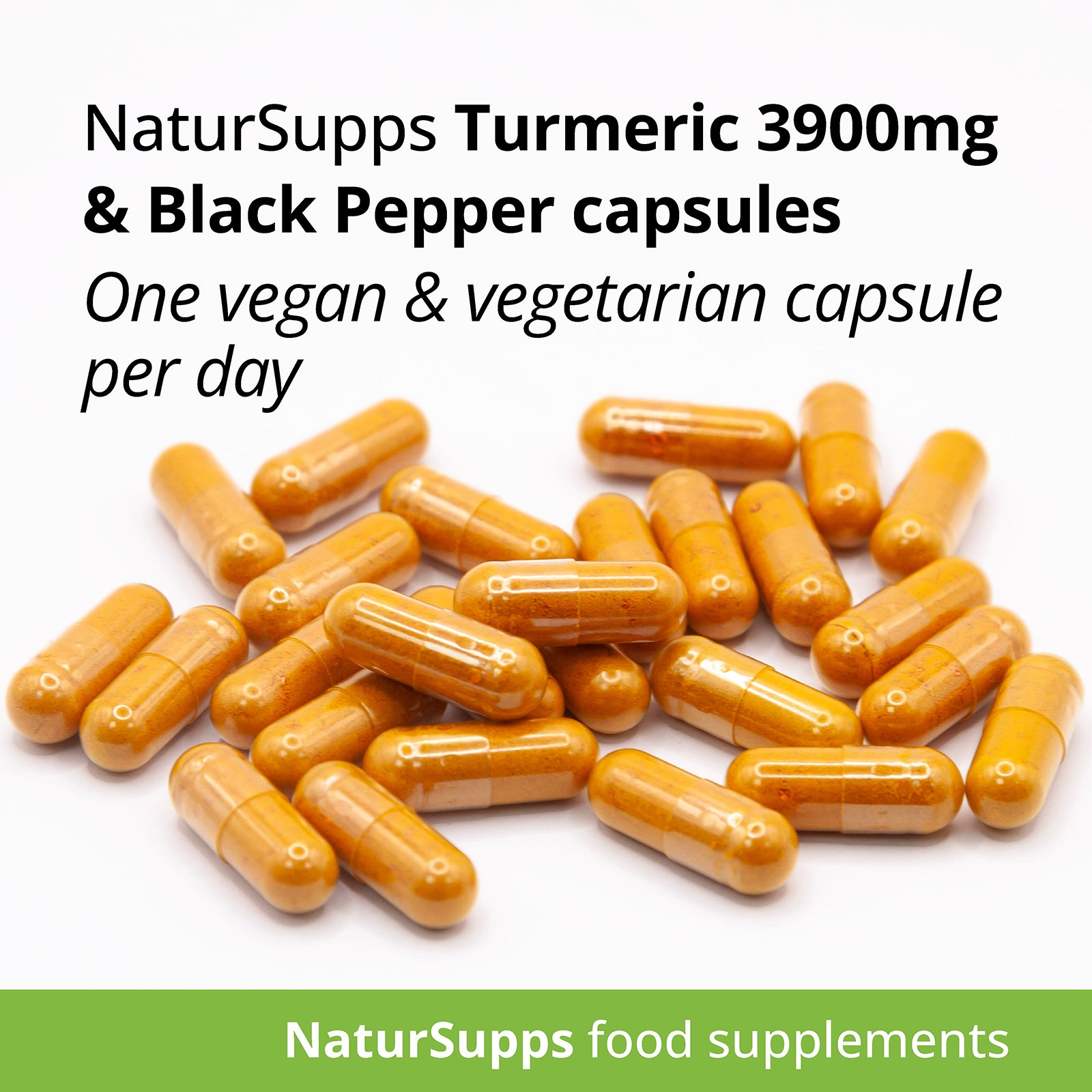 Turmeric 3900mg with Black Pepper Vegetarian & Vegan Capsules