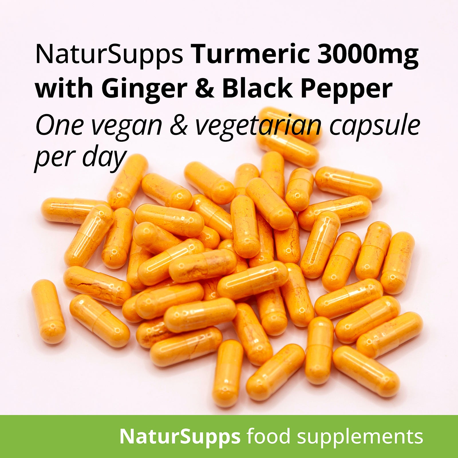 Turmeric Capsules 3000mg + Ginger + Black Pepper - 95% Curcuminoids