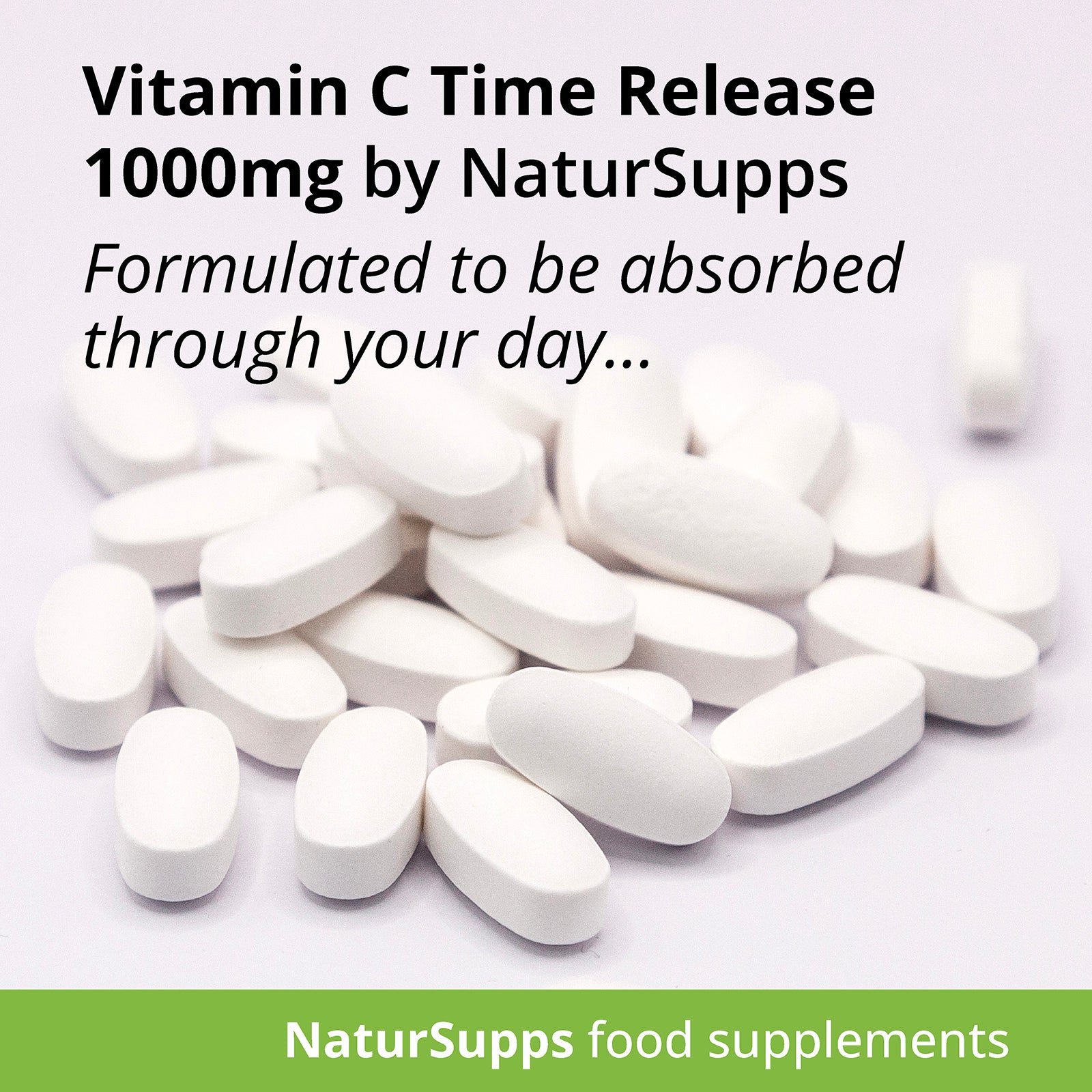 Vitamin C 1000mg Time Release Tablets Vegan Vegetarian