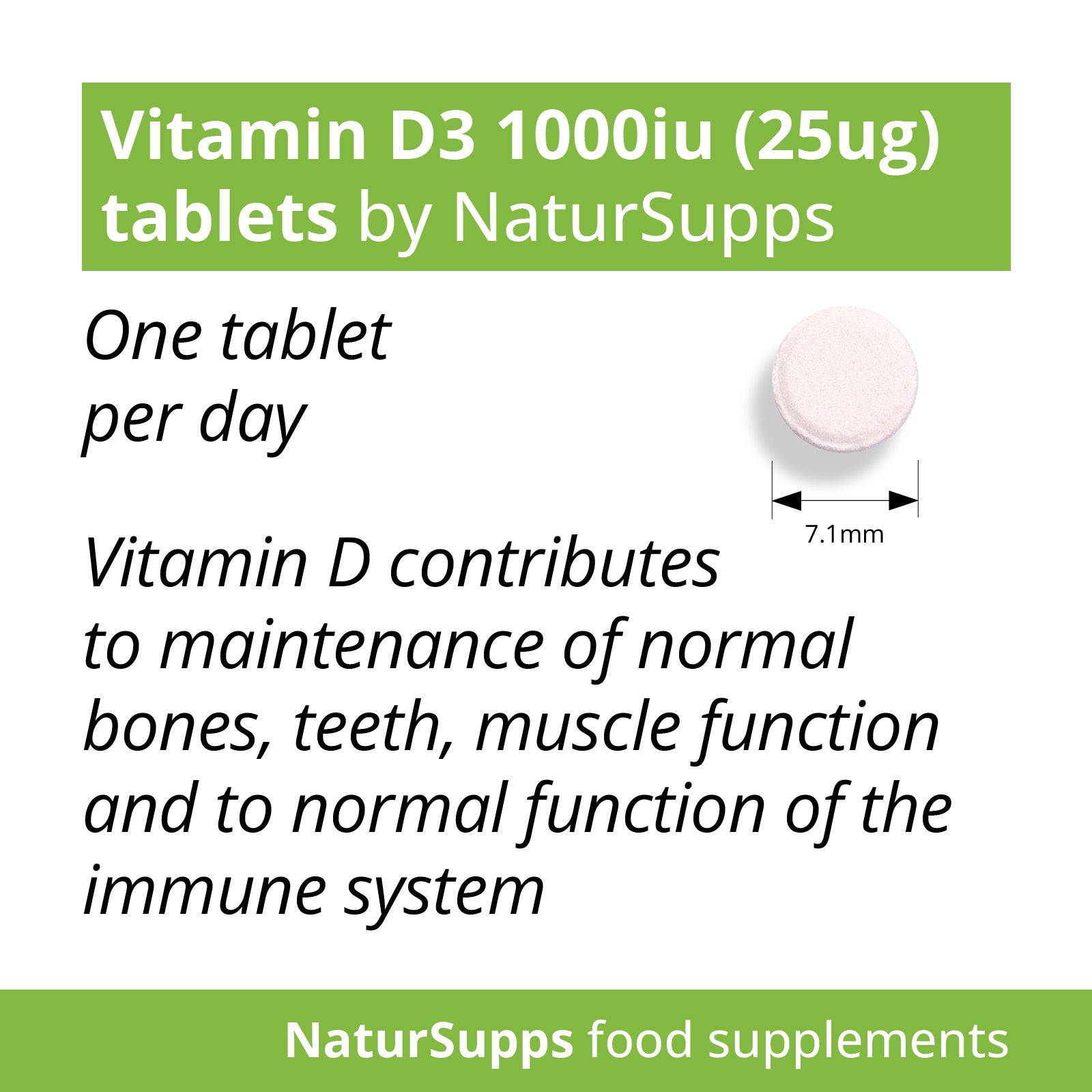 Vitamin D3 1000iu Vegetarian Tablets