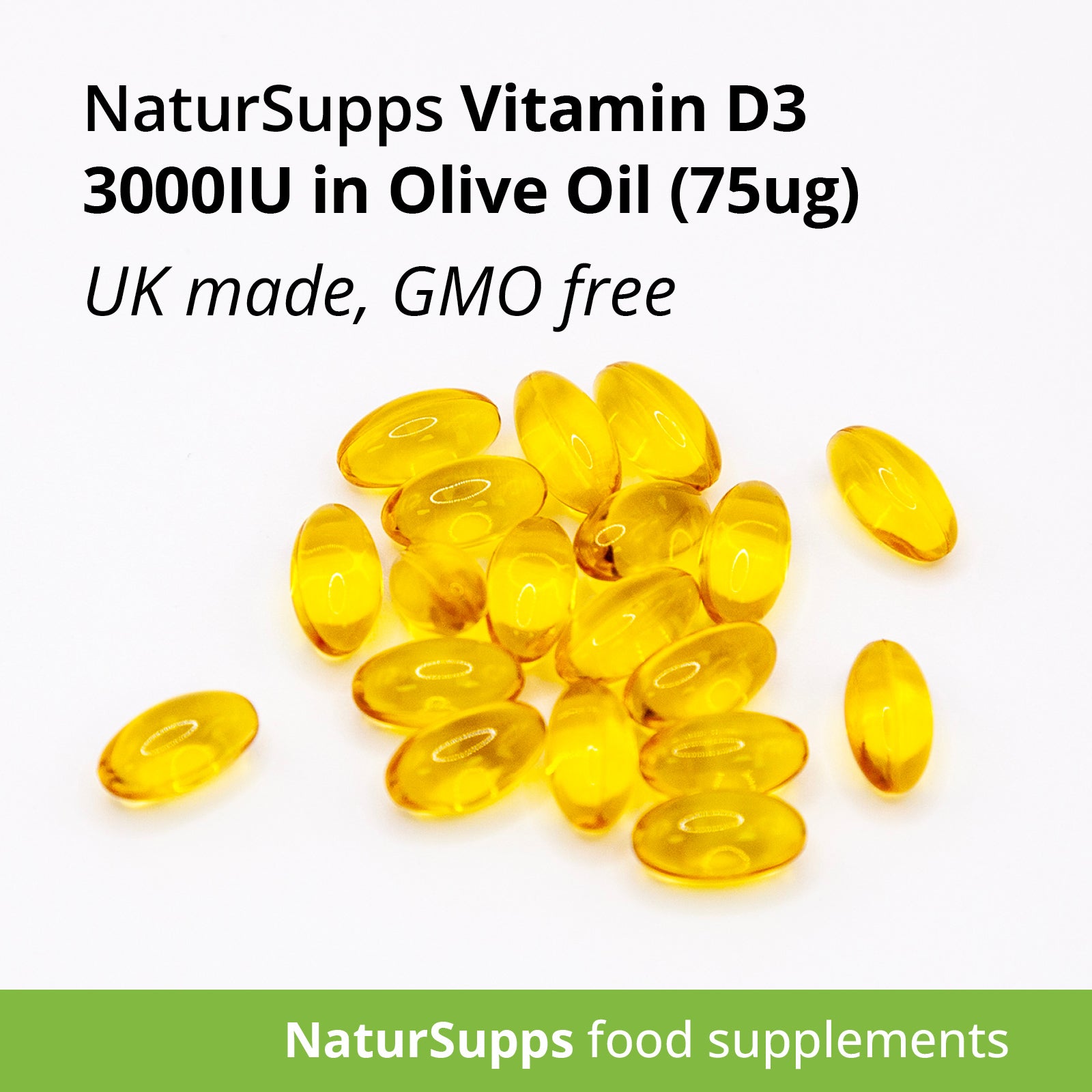 Vitamin D3 3000 iu Cholecalciferol in Olive Oil, Vitamin D Supplements for Bones, Immune System & Teeth