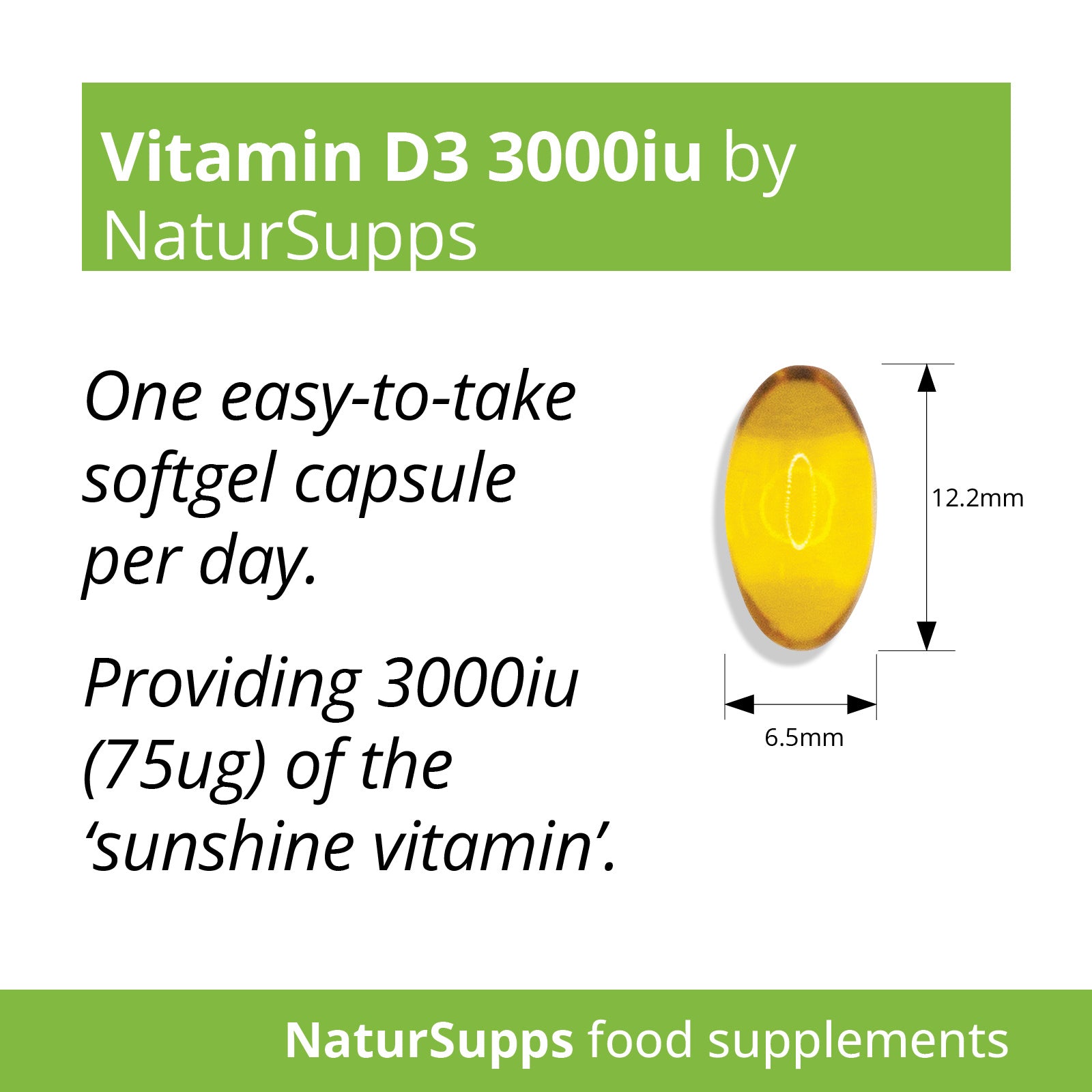 Vitamin D3 3000 iu Cholecalciferol in Olive Oil, Vitamin D Supplements for Bones, Immune System & Teeth