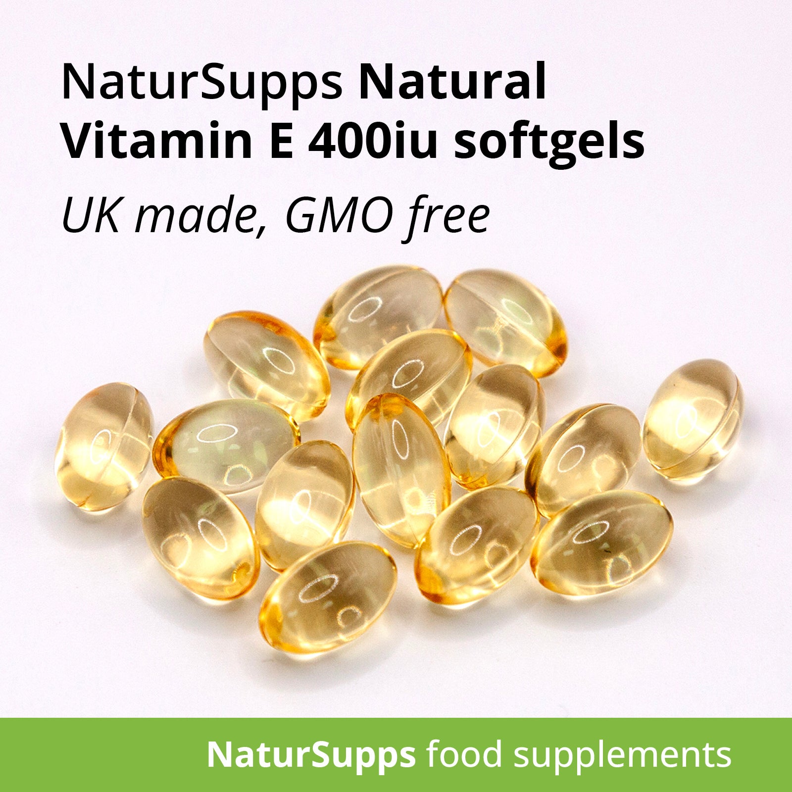 Vitamin E 400iu Capsules, All Natural Source Vitamin E Oil in Rapid Absorption, Easy to Swallow Softgels