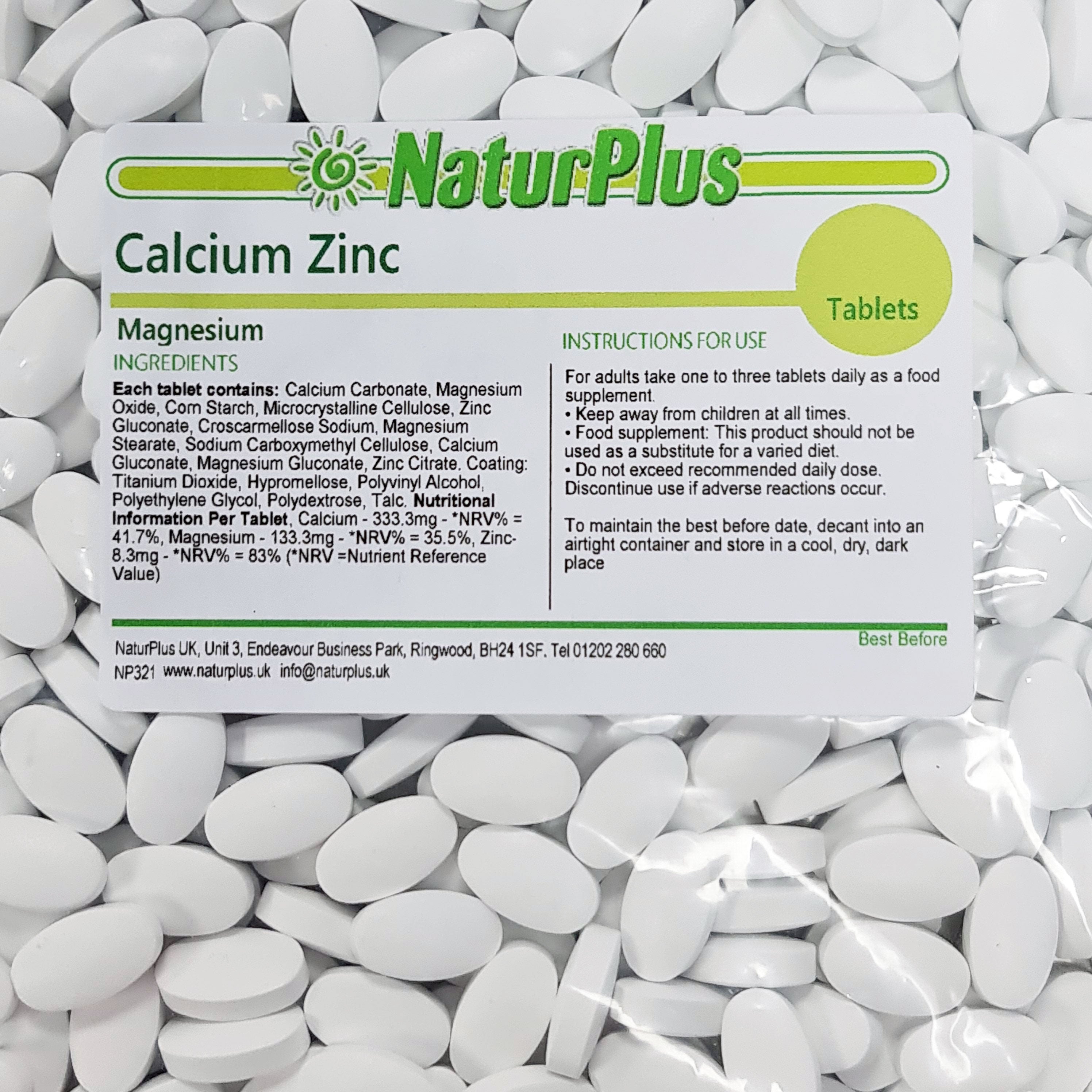 Calcium, Magnesium and Zinc Vegetarian and Vegan tablets